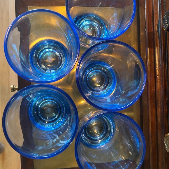 Blue NWOT Plastic Tumbler Set of 5 with 16 Ounce Capacity - Picture 2 of 3